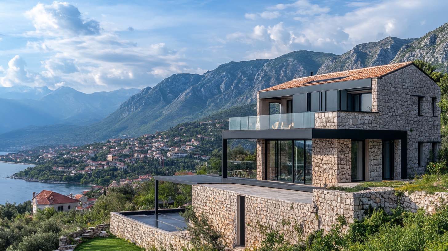 Bar’da Deniz ve Dağ Manzaralı Villa